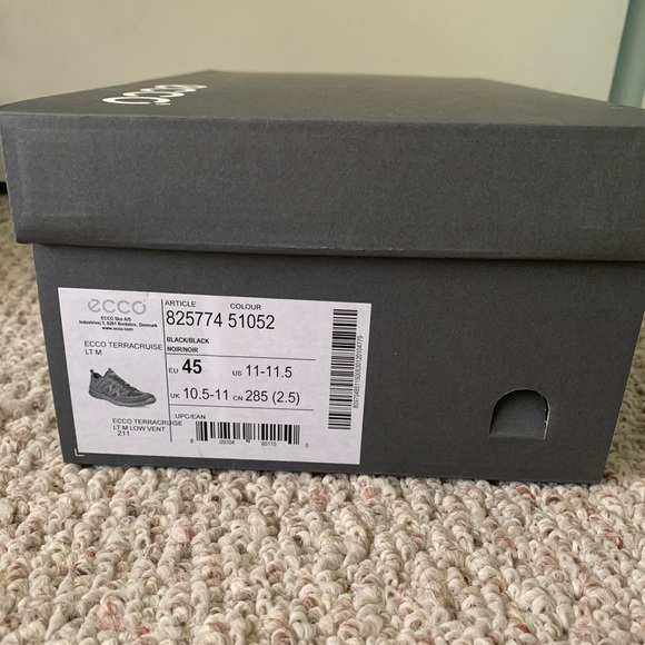 NWT/NIB Black Men’s Ecco Terracruise LT Shoes Sz 11/45 - Picture 4 of 9